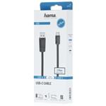Hama USB-C 3.2 Gen1 kábel typ A-C 0,75 m, čierny