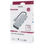 Hama USB-C-Hub, 4 porty, USB 3.2, 10 Gbit/s, hliníkový