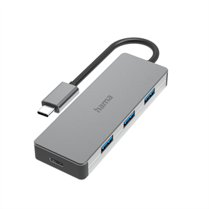 Hama USB-C-Hub, 4 porty, USB 3.2, 10 Gbit/s, hliníkový