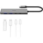Hama USB-C Hub, 4 porty, USB 3.2, 10 Gbit/s, PD 100 W, hliníkový