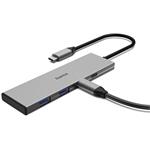 Hama USB-C Hub, 4 porty, USB 3.2, 10 Gbit/s, PD 100 W, hliníkový