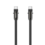 Hama USB-C kábel a šnúrka na mobil 2v1, dĺžka 1,2 m, farba čierna