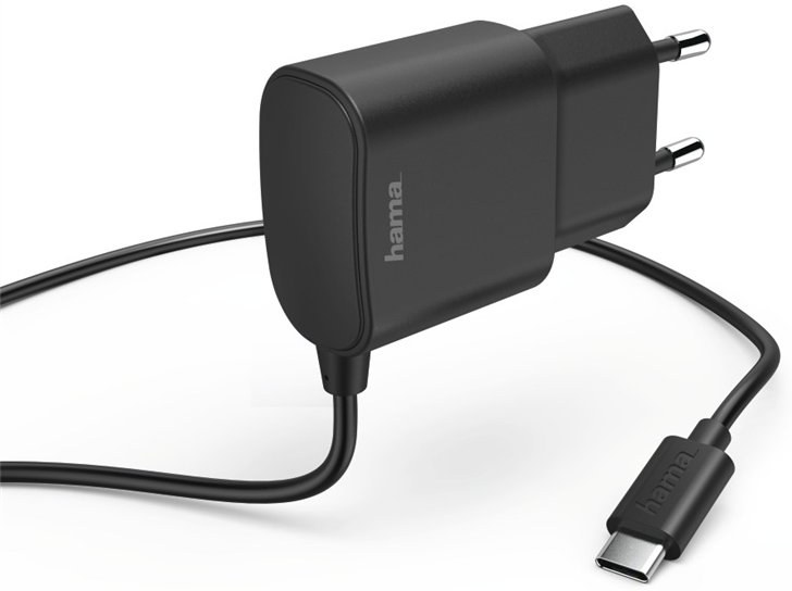 Hama, USB-C nabíjačka, 5V 2,4 A čierna