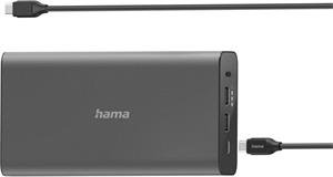 Hama USB-C powerbanka, 26 800 mAh, Power Delivery (PD), 5-20 V/60 W (aj pre notebooky)