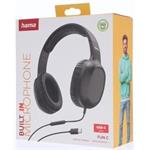 Hama USB-C slúchadlá s mikrofónom Fun C, uzavreté, čierne