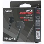 Hama USB-C slúchadlá s mikrofónom Season II, kôstky, čierne