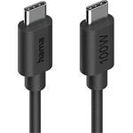 Hama USB-C / USB-C kábel, 1,5 m, 100 W, Ecosential
