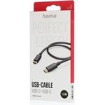 Hama USB-C / USB-C kábel, 1,5 m, 60W, čierny