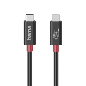 Hama USB-C / USB-C kábel USB 4, 1 m, 80 Gb/s, 240 W