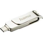 Hama USB flash disk C- Rotate Pro, 256 GB, strieborný