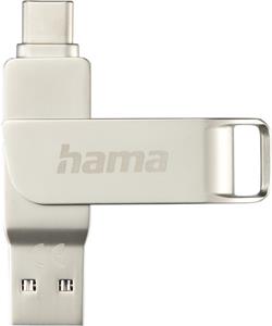 Hama USB flash disk C- Rotate Pro, 512 GB, strieborný