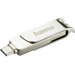 Hama USB flash disk C- Rotate Pro, USB-C 3.1, 32 GB, 70 MB/s, strieborný