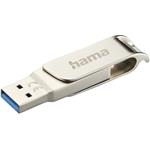 Hama USB flash disk C- Rotate Pro, USB-C 3.1, 32 GB, 70 MB/s, strieborný