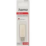 Hama USB flash disk Rotate Pro, USB 3.0, 128 GB, 100 MB/s, strieborný
