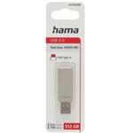 Hama USB flash disk Rotate Pro, USB 3.0, 512 GB, 100 MB/s, strieborný