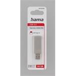 Hama USB flash disk Rotate Pro, USB 3.0, 64 GB, 70 MB/s, strieborný