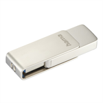 Hama USB flash disk Rotate Pro, USB 3.0, 64 GB, 70 MB/s, strieborný