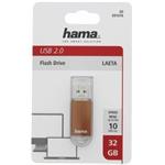 Hama USB FlashPen Laeta, USB 2.0, 32 GB, 10 MB/s, hnedý