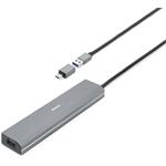 Hama USB-Hub, 7 portov, USB 3.2, 5 Gbit/s, USB-C adaptér, sieťový zdroj