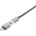 Hama USB-Hub, 7 portov, USB 3.2, 5 Gbit/s, USB-C adaptér, sieťový zdroj