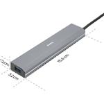 Hama USB-Hub, 7 portov, USB 3.2, 5 Gbit/s, USB-C adaptér, sieťový zdroj