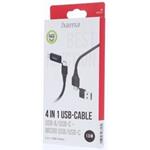 Hama USB kábel 4v1: USB-C, USB-A - USB-C, micro-USB, 1,5 m