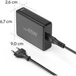 Hama USB nabíjacia stanica GaN, 2x USB-C PD, 2x USB-A QC, 65 W