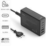 Hama USB nabíjacia stanica GaN, 3x USB-C PD, 2x USB-A (1x QC), 140 W