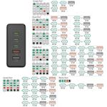 Hama USB nabíjacia stanica GaN, 3x USB-C PD, 2x USB-A (1x QC), 140 W