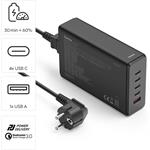 Hama USB nabíjacia stanica GaN, 4x USB-C PD, 1x USB-A QC, 240 W