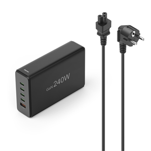 Hama USB nabíjacia stanica GaN, 4x USB-C PD, 1x USB-A QC, 240 W