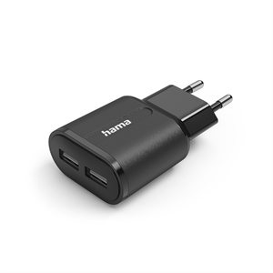 Hama USB nabíjačka, 2x USB-A, 12 W/2,4 A