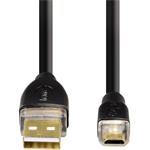 Hama USB2.0A/microUSB2.0 kábel M/M, 0.75m, čierny