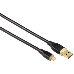 Hama USB2.0A/microUSB2.0 kábel M/M, 1.8m, čierny