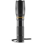 Hama W200, LED baterka, hliníková, 200 lm / 180 m, 3 režimy, zoom, COB, pútko, batérie