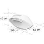 Hama WM-500, bezdrôtová optická myš, nabíjateľná, tichá, biela