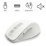 Hama WM-500, bezdrôtová optická myš, nabíjateľná, tichá, biela