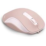 Hama WM-500, bezdrôtová optická myš, nabíjateľná, tichá, ružová