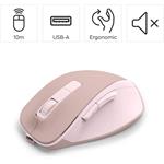Hama WM-500, bezdrôtová optická myš, nabíjateľná, tichá, ružová