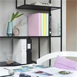 Hama zakladač s 4-krúžkovou mechanikou, šírka chrbta 70 mm, s obalom, čierna/šedá