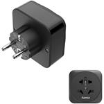 Hama zásuvkový adaptér univerzálny do EU, 3-pól., USB-A/USB-C PD 20 W