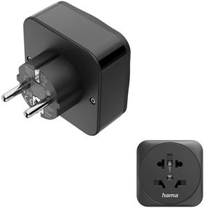Hama zásuvkový adaptér univerzálny do EU, 3-pól., USB-A/USB-C PD 20 W