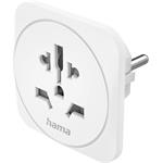 Hama zásuvkový adaptér univerzálny do EU, 3-pólovy, biely