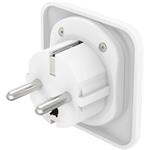 Hama zásuvkový adaptér univerzálny do EU, 3-pólovy, biely