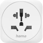 Hama zásuvkový adaptér univerzálny do EU, 3-pólovy, biely