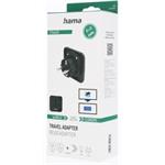 Hama zásuvkový adaptér univerzálny do SR, 3-pól., čierny