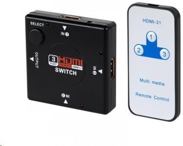 HDMI 3port prepínač s diaľkovým ovládáním