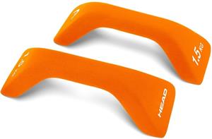 Head činky s funkciou podpory klikov 1,5 kg, 2 ks, oranžové