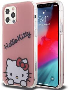 Hello Kitty IML Daydreaming Logo kryt pre iPhone 12/12 Pro, ružový