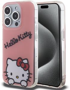 Hello Kitty IML Daydreaming Logo kryt pre iPhone 15 Pro, ružový